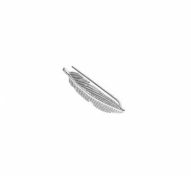 Feather single earring